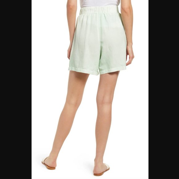 ✨NEW✨ Madewell Linen-Blend Pull-On Pleated Shorts - Eco-friendly Sustainable - Picture 8 of 10